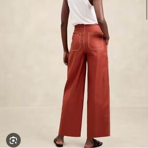 High waisted, straight, wide leg pants